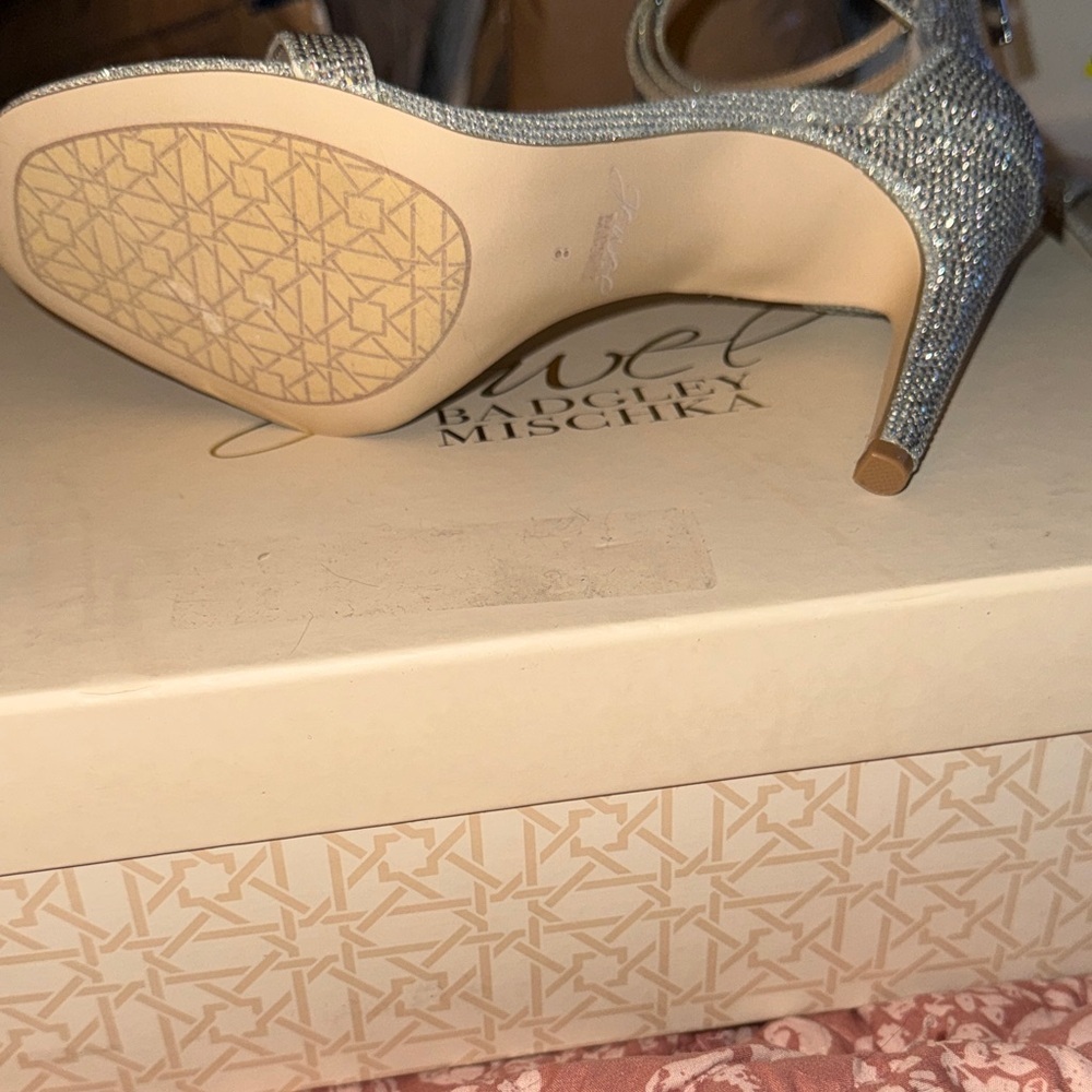 Elegant Silver Strappy Heels - Picture 7 of 8